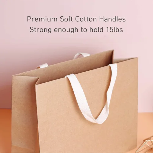 Miniatura 4 de 6 bolsas de papel marrón natural de 21.7 x 6.1 x 15.7 pulgadas (4) bolsas de papel marrón natural, gigantes, gigantes, enormes XL, gruesas