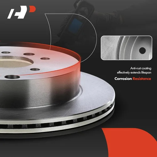 Miniatura 6 de A-Premium Rotores de freno de disco ventilados delanteros de 11.02 pulgadas (11.024 in) compatibles con modelos seleccionados de Hyundai y Kia