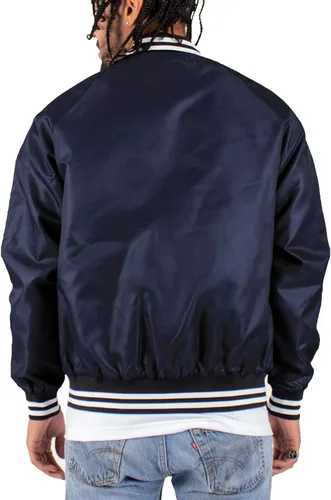 Miniatura 3 de Shaka Wear Chaqueta bomber para hombre Chaqueta clásica acolchada de ajuste relajado, resistente al agua, abrigo de béisbol universitario S-3XL