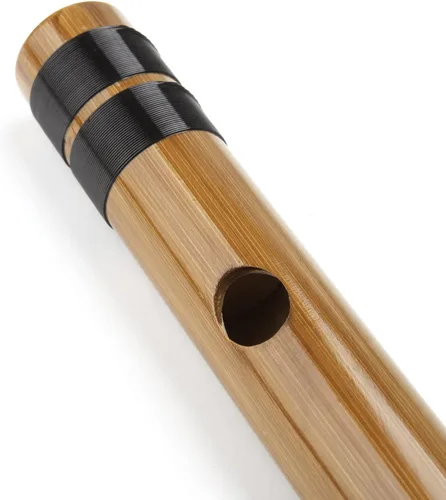 Miniatura 5 de Flauta de bambú japonesa con líneas negras 7/8 Hon hecho a mano Instrumento musical de bambú (7 Hon)