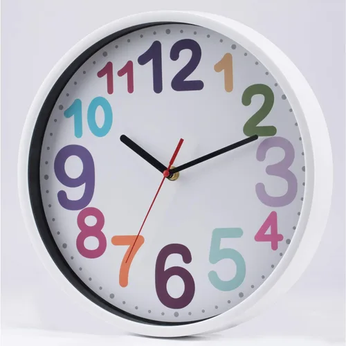 Miniatura 3 de Reloj de pared de 12 pulgadas, silencioso, sin tictac, funciona con pilas, para enseñanza de cuarzo, colorido, lectura, aprendizaje, hora, perfecto