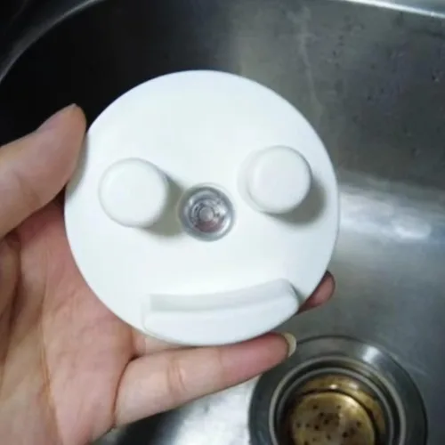 Miniatura 4 de Soporte de esponja con ventosa, organizador de fregadero de cocina para esponjas redondas para sostener esponjas de sonrisa, estante autodrenante