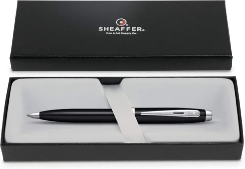 Miniatura 3 de Sheaffer 100 Bolígrafo de laca negra brillante con ribete cromado pulido