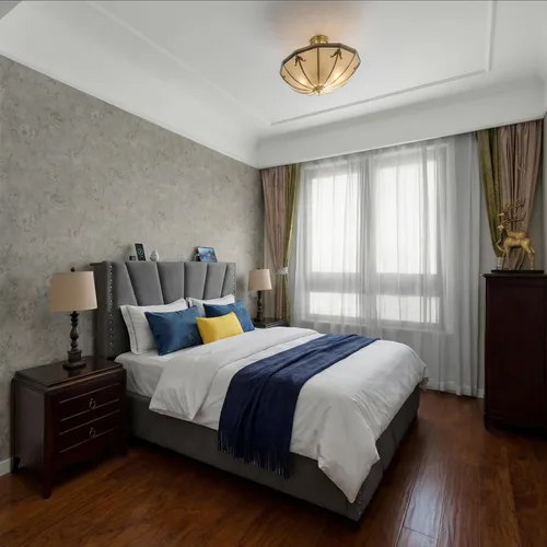 Miniatura 8 de EnHomee Marco de cama tamaño King, marco de cama de terciopelo con cabecero y luz LED, marco de cama de plataforma para dormitorio, apartamento, Gris