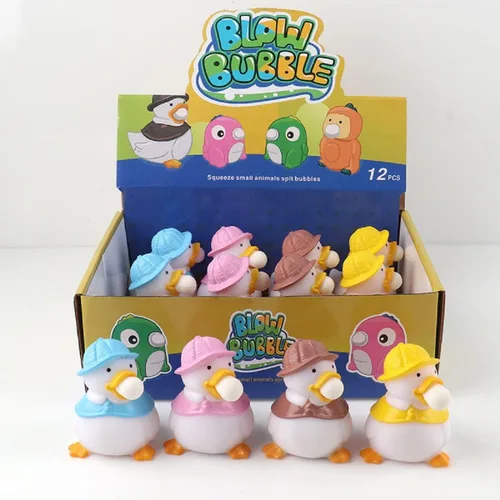 12 piezas de patos para apretar la bola de burbujas, juguetes para aliviar el estrés para niños y adultos, juguetes sensoriales para apretar, 12
