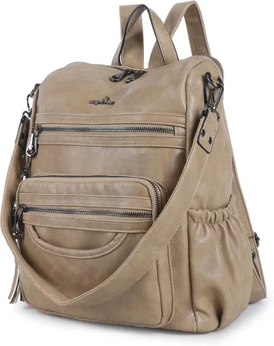 Miniatura 22 de Bolsos mochila monedero de piel sintética para mujer, bolsas con zíper, mochilas de hombro casuales