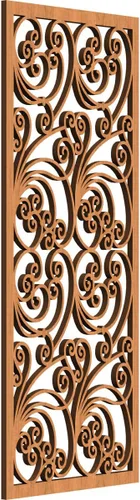 Miniatura 46 de 9 3/8"W x 24 3/8"H x 1/4"T Marilla Decorativos Paneles de Pared de Madera Calado, Abedul