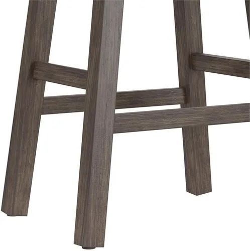 Miniatura 5 de Hillsdale Taburete para mostrador de sillín para muebles, gris rústico