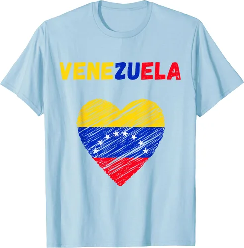 Miniatura 94 de Camiseta con la bandera venezolana con corazón de Venezuela, Negro