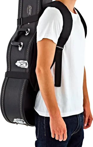 Miniatura 8 de Ortega Deluxe - Correa para mochila con cojín trasero para funda rígida, lleva tu funda rígida como una bolsa de concierto, color negro (OBPS-DLX)