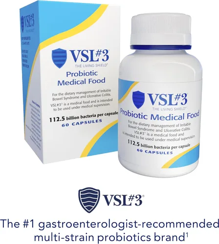 Miniatura 3 de VSL #3® Probióticos para la salud digestiva, síntomas de SII y CU - 112.5B UFC, alta potencia, multicepas, vivo, probiótico refrigerado, alimento