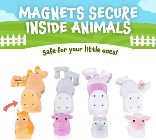 Miniatura 4 de POPULAR PLAYTHINGS Animales magnéticos para niños pequeños de 1 a 3 años, mezcla o combina juguetes de animales, juego de 4 regalos para niños