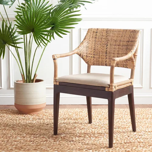 Miniatura 2 de SAFAVIEH Home Collection Carlo - Silla con brazos, color miel