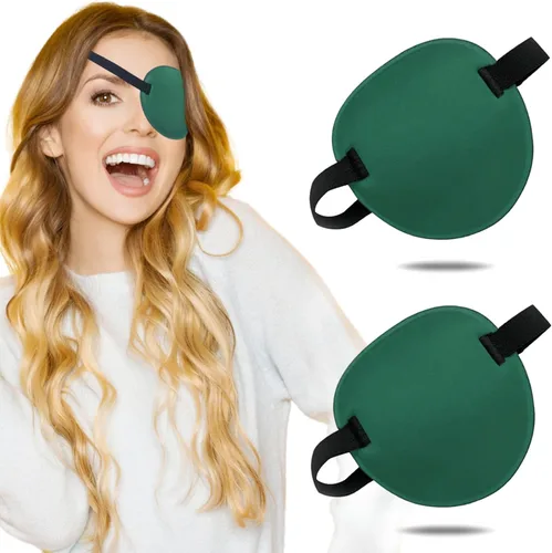 Miniatura 16 de 2 parches oculares ajustables para tratar la ambliopía u ojo vago, válidos para el ojo derecho o izquierdo, color negro