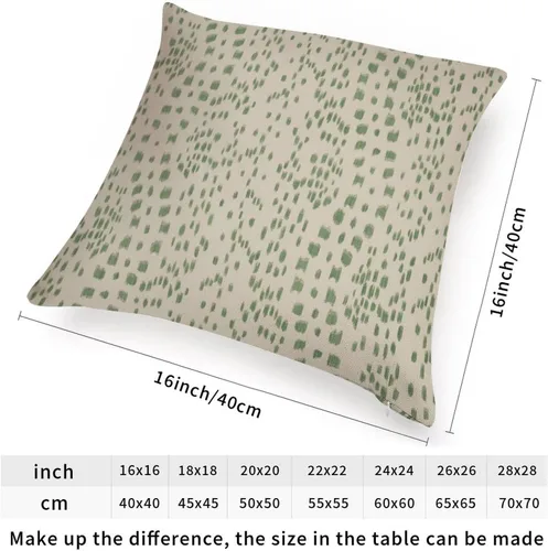 Miniatura 2 de Funda de cojín decorativa con estampado de guepardo verde peridoto para sofá, funda de almohada verde crema con estampado de leopardo con A-16