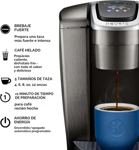 Miniatura 2 de Keurig Cafetera K-Elite, cafetera de vainas K-Cup de una sola porción, con capacidad de café helado, pizarra cepillada Brushed Slate