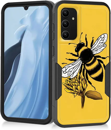 Miniatura 75 de Funda para Galaxy A14 5G, resistente de doble capa híbrida de policarbonato duro, goma suave, a prueba de golpes, funda protectora resistente