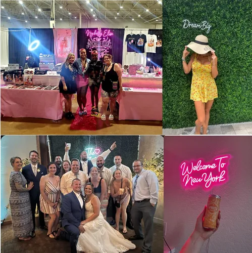 Miniatura 6 de Letreros de neón para decoración de pared, luz LED personalizada con nombre para pared, habitación, decoración de cumpleaños, boda, fiesta feliz