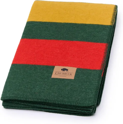 Miniatura 11 de Chubbuck - Manta de lana 100% para campamento (60 x 84 pulgadas), mantas grandes y cálidas para campamento, emergencias, conciertos al aire libre