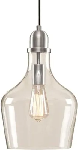 Miniatura 11 de INK+IVY Auburn - Iluminación colgante para comedor, luces industriales de cocina, lámpara colgante con forma de campana de vidrio soplado a mano