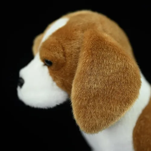 Miniatura 8 de Almohada de peluche realista Beagle de 11.4 pulgadas, grande, para perro de peluche Lindo cachorro animal, decoración del hogar