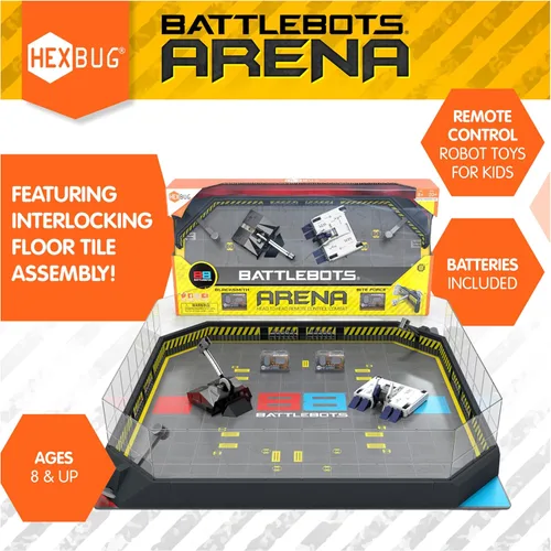 Miniatura 2 de HEXBUG BattleBots Arena Bite Force & Blacksmith, robot de juguete de control remoto para niños con más de 20 piezas, juguetes STEM para niños