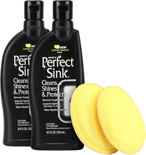 Miniatura 13 de HOPE'S Limpiador y Pulidor Perfecto para Fregaderos, Restaurador, Repelente al Agua, Elimina Manchas, Ideal para Acero Inoxidable Cepillado, Hierro