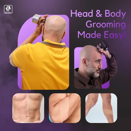 Miniatura 5 de Skull Shaver Pitbull Diamond PRO - Afeitadora eléctrica inalámbrica impermeable - Cuerpo de metal - Recortadora Baby Beast - Estuche de viaje