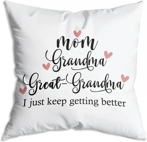 Miniatura 11 de Regalos para abuela, fundas de almohada de 18 x 18 pulgadas, regalos de anuncio de embarazo para abuela, regalos de bisabuela de nietos, regalo