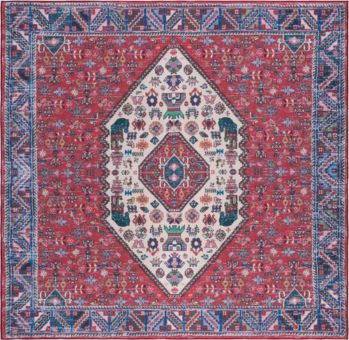 Miniatura 13 de SAFAVIEH Tucson Collection - Alfombra lavable de 2 pies 6 pulgadas x 8 pies, beige y gris, antideslizante, ideal para zonas de alto tráfico en sala