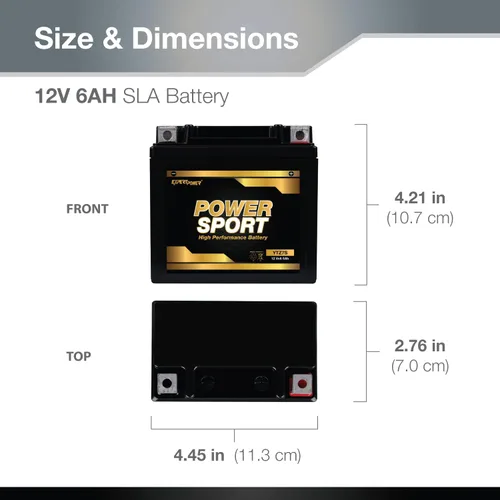Miniatura 3 de ExpertPower YTZ7S - Batería de motocicleta de 12 V, 6 Ah, 160 CCA SLA AGM, baterías de repuesto para Raptor, YFZ450R, KLX450R, 50cc S Ruckus Scooter