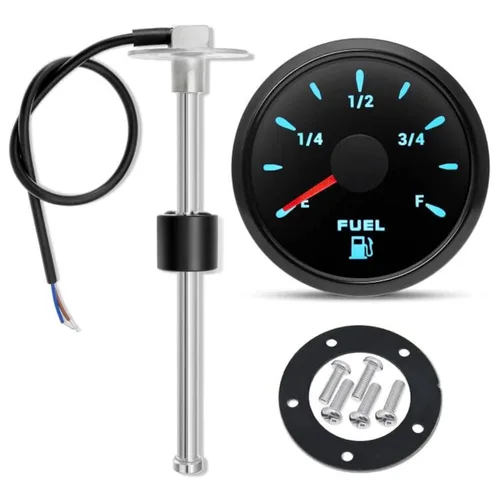 Miniatura 6 de ARTILAURA Kit de Unidad de Envío de Combustible y Medidor, 240-33ohms 5" (125mm) Emisor de Tanque de Combustible Marino para Barco Sensor de Gas