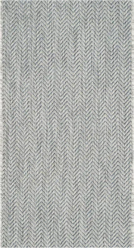Miniatura 63 de SAFAVIEH Alfombra Lavable para Exteriores Colección Courtyard - Pasillo de 2'3" x 6'7", Azul Marino y Gris, No Desprende Pelusa y Fácil Limpieza