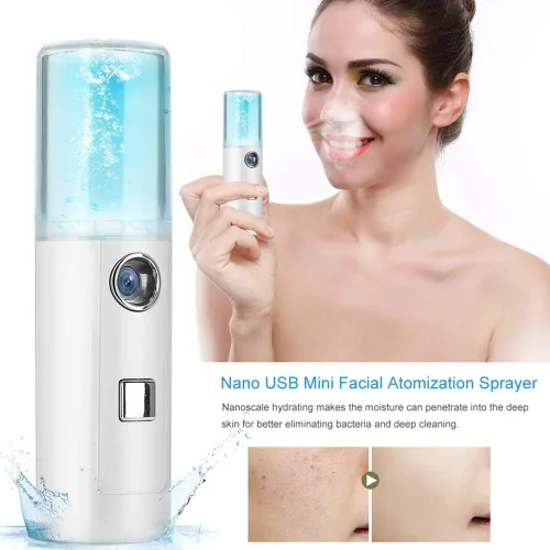 Miniatura 5 de Rociador facial, rociador cosmético, rociador USB, rociador frío, 0.7 fl oz para pulverizador de niebla de piel, pulverizador facial de agua