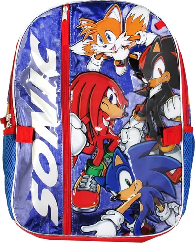 Miniatura 3 de AI ACCESSORY INNOVATIONS Sonic The Hedgehog - Mochila de 16 pulgadas de moldeado rápido, bolsa de cincha, juego de 5 piezas