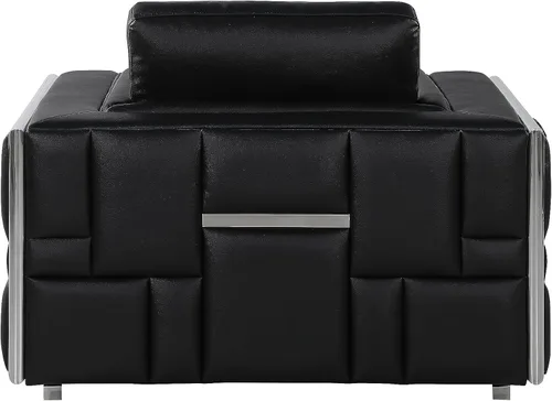 Miniatura 3 de Blackjack Furniture Catania - Moderno juego de sofá de cuero italiano de grano superior para sala de estar con marco de madera dura secada al horno