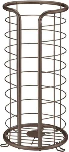 Miniatura 7 de mDesign Soporte de metal para papel higiénico, reserva de almacenamiento para 3 rollos de papel higiénico, soporte de papel higiénico independiente