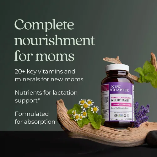 Miniatura 4 de New Chapter, Vitaminas Postnatales Suplemento de Lactancia, Multivitamínico Completo con Vitamina D3 Fermentada + Vitaminas B, Hecho con Verduras