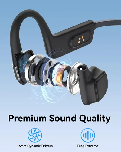 Miniatura 9 de MONODEAL Auriculares de conducción ósea, auriculares de natación, IP68 impermeables Bluetooth 5.4, memoria MP3 de 32 GB integrada, auriculares
