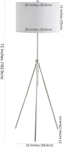 Miniatura 5 de Safavieh FLL4007A Lighting Collection Cipriana Lámpara de pie ajustable en níquel