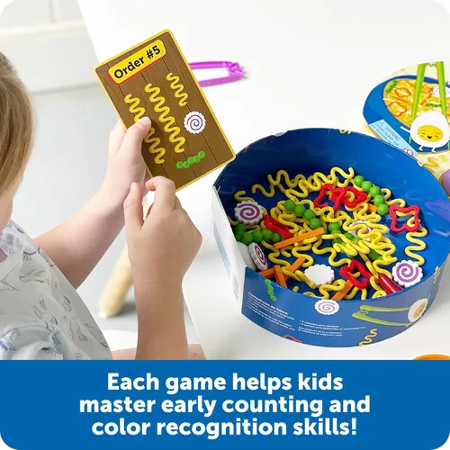 Miniatura 13 de Learning Resources Juego de motricidad fina Noodle Knockout - Juegos para niños de 4 a 8 años, juego de mesa para niños pequeños, juegos educativos