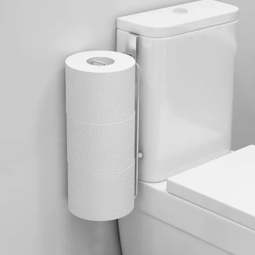 Miniatura 34 de Conworld Soporte de pared para almacenamiento de papel higiénico, dispensador portarrollos de papel higiénico sobre el tanque de reserva