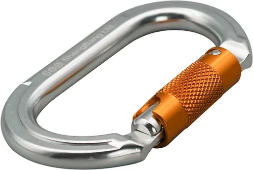Miniatura 2 de SOB Clips de mosquetón de escalada con bloqueo automático, conector de mosquetón asimétrico de alta resistencia utilizado para rappel