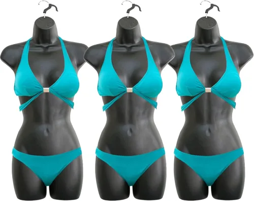Miniatura 21 de Maniquí Femenino de Cadera de Torso Largo Espalda Hueca Cuerpo Apilable Forma de Vestido con Gancho Colgante para Exhibición de Camisetas, Encimera