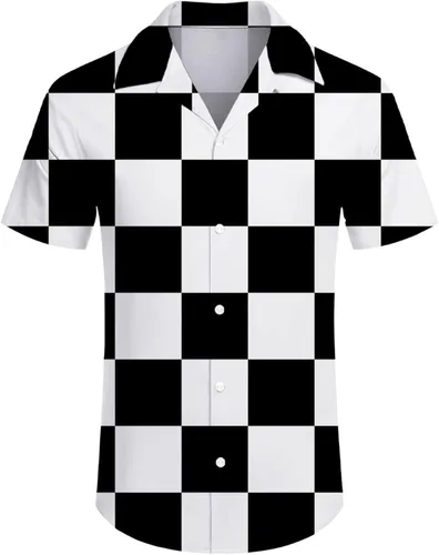 Miniatura 2 de ifamawlea Conjunto de 2 piezas para hombre, camisa hawaiana, pantalones cortos, camisa con botones y pantalones cortos con sombreros de pescador