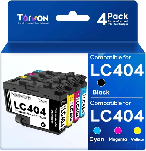 LC404 - Cartuchos de tinta de repuesto para cartuchos de tinta Brother LC404 LC-404 funcionan con MFC-J1205W MFC-J1215W MFC J1205W J1215W (negro,
