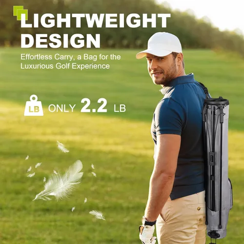 Miniatura 3 de UNIHIMAL Bolsa de Golf Ligera con Soporte para Transportar – Fácil de Transportar y Duradera Bolsa de Golf Pitch n Putt para el Campo de Práctica