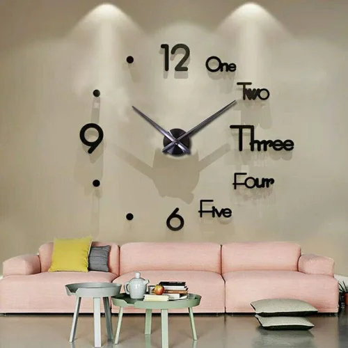 FASHION IN THE CITY - Reloj 3D de pared adhesivo sin marco para decoración de salón, dormitorio, oficina