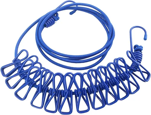 Miniatura 5 de ALINNA Tendedero portátil retráctil, tendedero de viaje con 12 pinzas para la ropa para secar en interiores, accesorios de campamento al aire libre