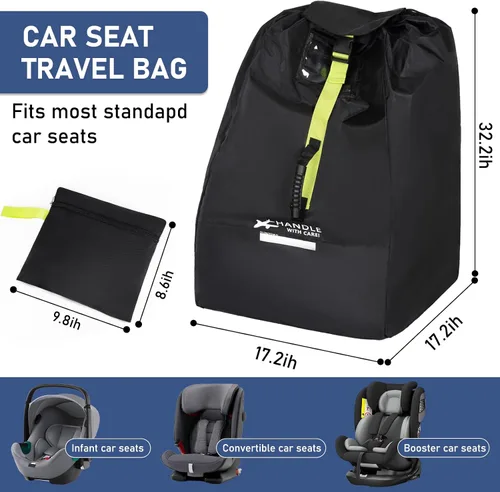 Miniatura 3 de Bolsa de viaje para asiento de automóvil para avión, se adapta a asientos de automóvil infantiles, asientos convertibles, asientos elevadores, bases
